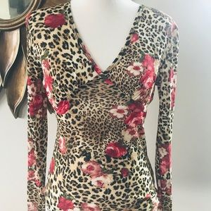 Karen Kane Animal Print top S
